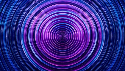 A Mesmerizing Display Of Vibrant Blue And Purple Circular Patterns Radiating From A Central Point Creating A Hypnotic Optical Illusion