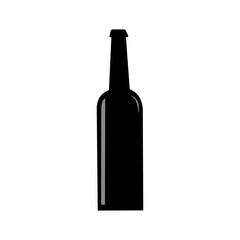 Wine bottle icon isolate on white background.
