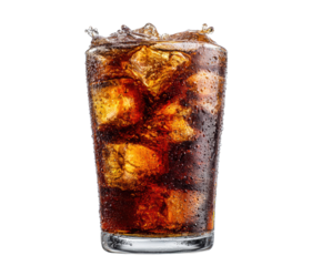 Refreshing beverage filled with ice and bubbles for summer enjoyment