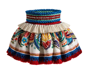 Vibrant floral embroidered skirt for festive occasions