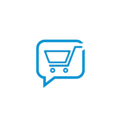 Shopping cart icon inside a speech bubble