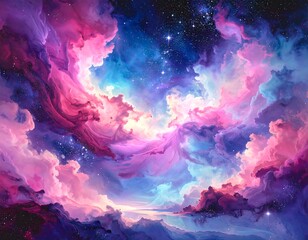 Abstract celestial cloudscape