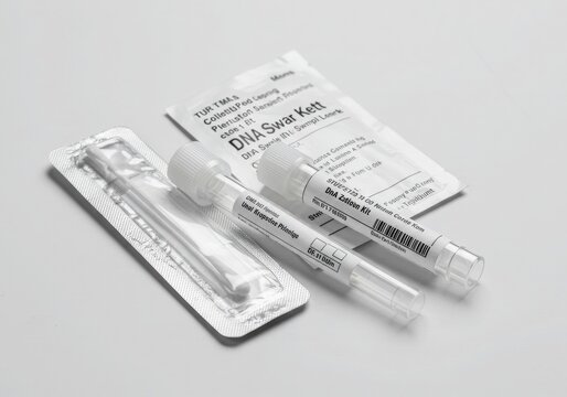 a dna swab collection kit sterile packaging labele