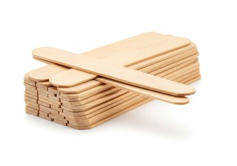 a medical tongue depressor wooden clean stack