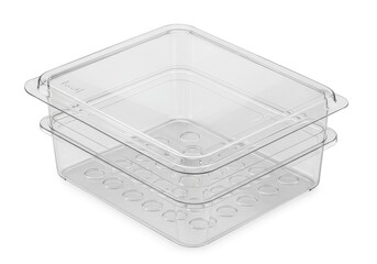  specimen tray with lid clear plastic isolated