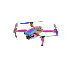 Iridescent Drone, Futuristic Aerial Photography Technology
