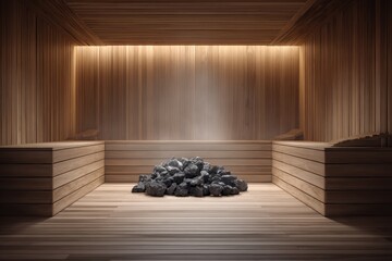 Modern Wooden Sauna Interior Design.