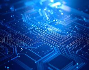 Abstract circuit board close-up