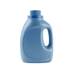 Minimalist rendering of a light blue plastic detergent bottle with simple handle, product