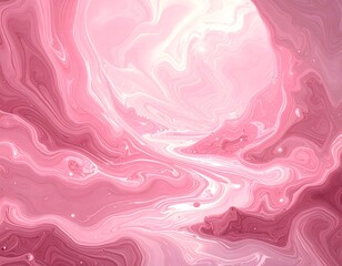 Abstract swirling pink landscape