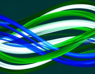 Abstract swirling ribbons in vibrant colors