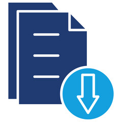 Document Flat Blue Icon