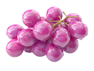 red grape isolated on transparent background