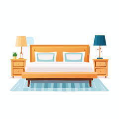 Japanisch inspiriertes Futonbett mit niedriger Höhe