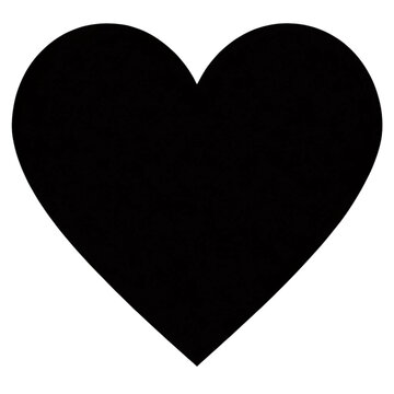 Simple black heart shape perfect for Valentines Day or love-themed designs