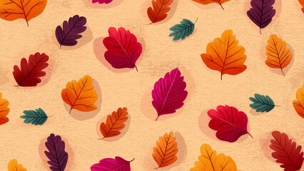 Obraz premium Rough Japanese Autumn Maple Leaves and Mushrooms with Rainy Gritty Texture for Wabi Sabi Seasonal Transformation 