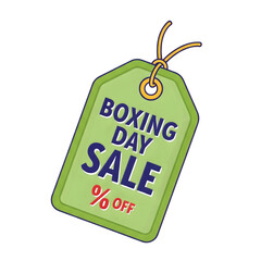 Boxing Day Sale Transparent PNG Icon Price Tag with Text for Web Banners, Flyers, and Canadian Retail Marketing