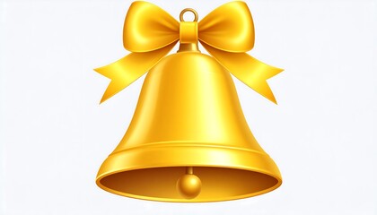 Golden bell with ribbon