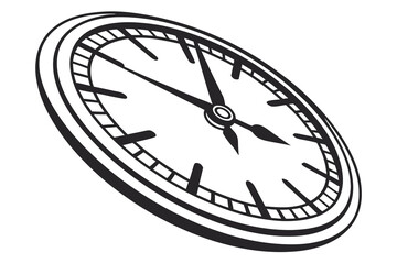 Classic analog clock with bold black hands and hour markers
