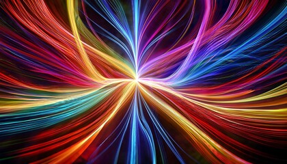 Abstract Energy A Vibrant Display Of Interwoven Colorful Lines Create A Dynamic Visual Spectacle Suggestive Of Energy Flows And Interconnectedness