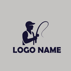 Fototapeta premium fishing hook gear logo simple flat vector illustration Icon