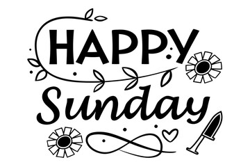 Happy sunday with flowers and garden tools