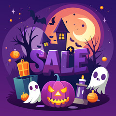 halloween background with pumpkin