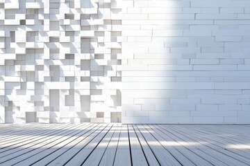 Textured white wall in modern design
