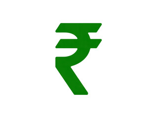 Fototapeta premium Green indian rupee currency symbol icon for financial and economic concepts