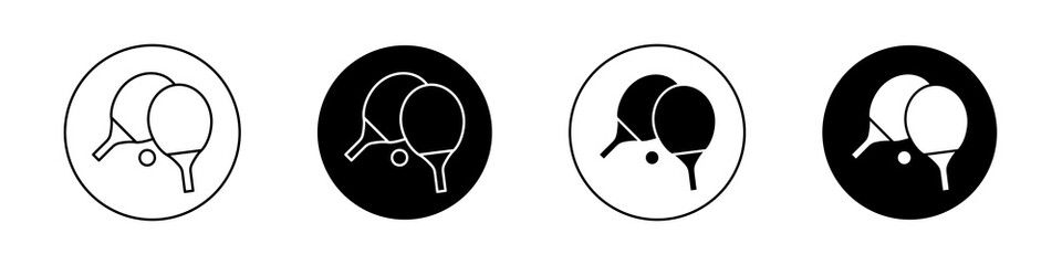 Ping pong icons vectors for web designs.