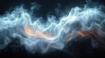 Obraz premium Dynamic abstract light waves digital art ethereal environment contemporary viewpoint visual concept