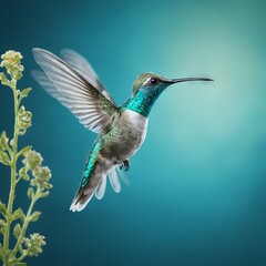 Fototapeta premium beautiful hummingbird in nature