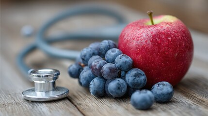 Healthy nourishment, a balanced diet, for a vibrant wellbeing