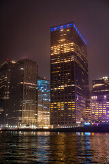 Amazing New York cityscape. New York City - beautiful sunset over manhattan.