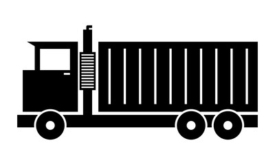 container truck vector silhouette icon