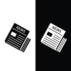 Newspaper icon vector illustration flat style