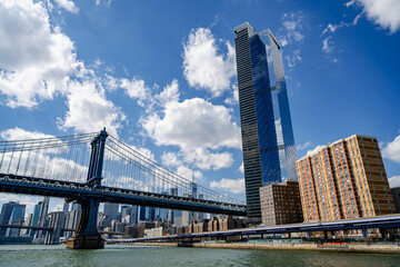 Brooklyn bridge in Manhattan, New York City,
