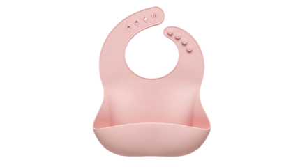 Safeguarding your little one s charm a modern pink silicone bib ready to catch every messy on transparent background