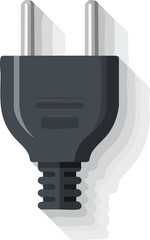 Electric plug shown on a white background in the upright position