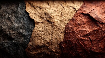 Textured Brown and Orange Wax Paper Background with Crinkles and Cracks featuring realistic shading detailed surface subtle imperfections with cinematic lighting atmospheric depth