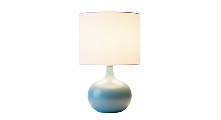A calming bedside lamp glowing softly ready to brighten a peaceful reading nook with its warm on transparent background
