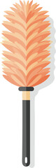 Feather duster for household cleaning on a white background