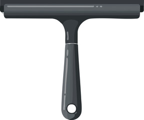 Illustration of a gray window squeegee on a white background.