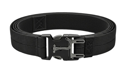 Empower your everyday with the rugged durability of a tactical belt perfect for any challenge on transparent background