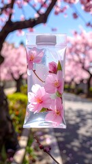 Cherry blossom water bottle