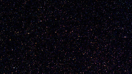 Starry night sky. Colourful galaxy space. Glowing stars in the dark sky. New Year, Christmas and Celebration background concept.