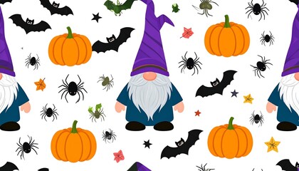 Halloween gnome pattern