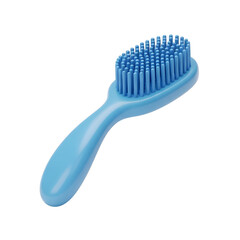 Light Blue Bristle Brush Isolated on Transparent Background