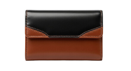 A bicolor leather wallet showing elegance a testament to craftsmanship and sophisticated style on transparent background