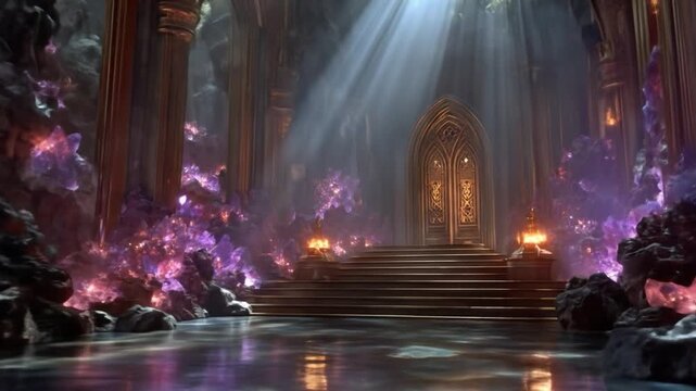 Fantasy throne room interior